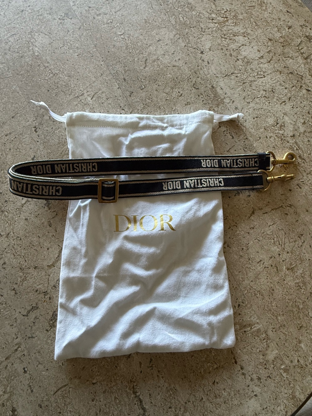 Christian Dior Navy Adjustable Shoulder Strap
